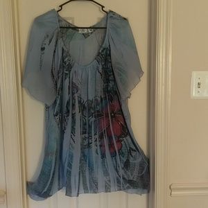 Sheer flowy blouse